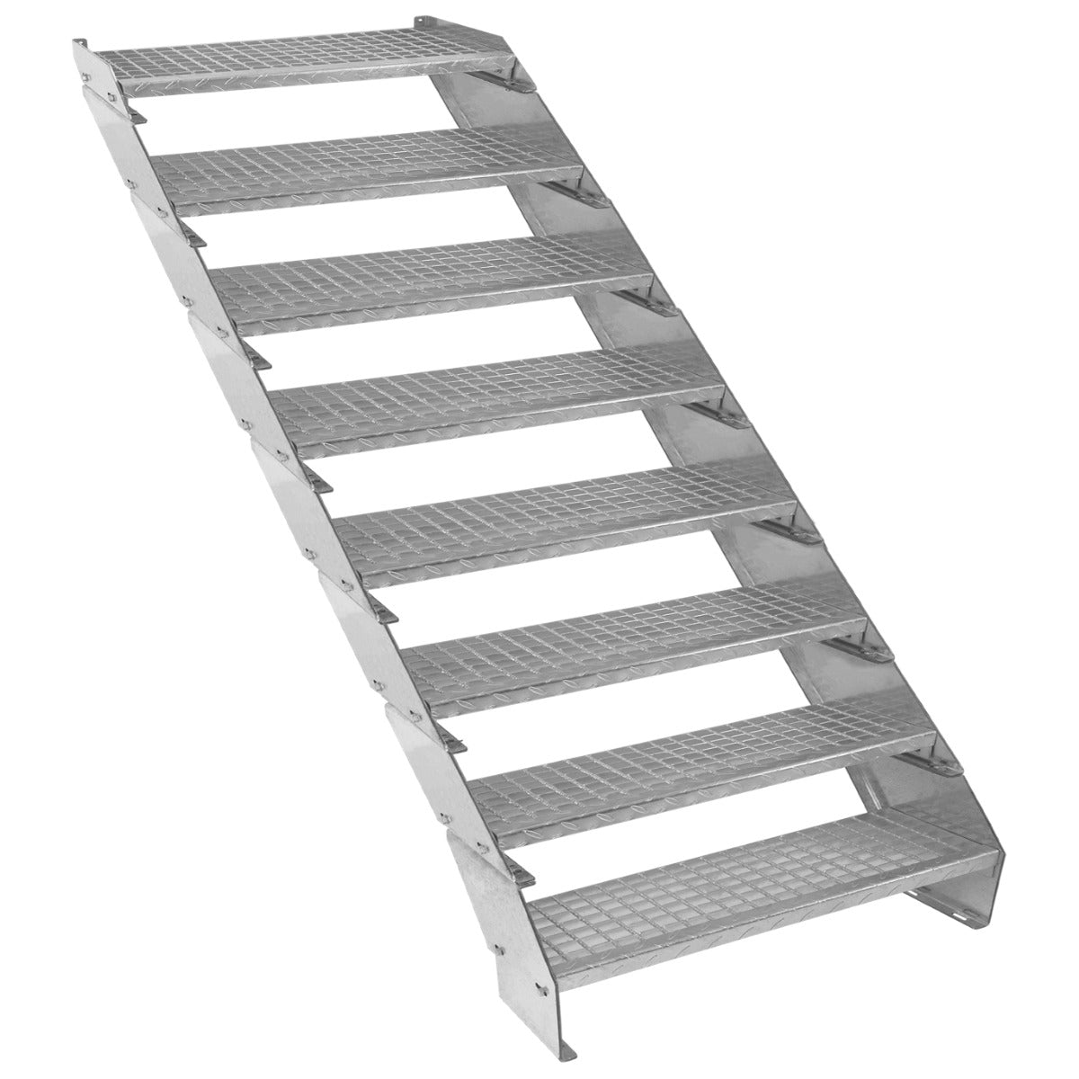 Adjustable 8 Section Galvanised Staircase - 900mm Wide - Used - Very Good