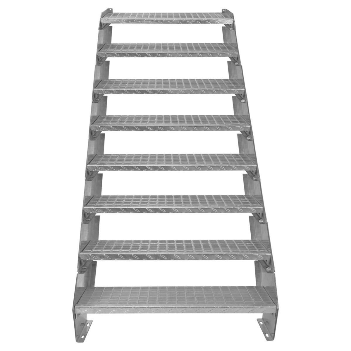 Adjustable 8 Section Galvanised Staircase - 900mm Wide - Used - Good