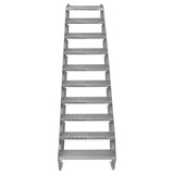 Adjustable 10 Section Galvanised Staircase - 600mm Wide - Used - Very Good