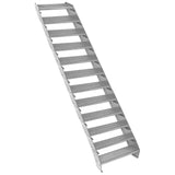 Adjustable 12 Section Galvanised Staircase - 600mm Wide - Used - Very Good