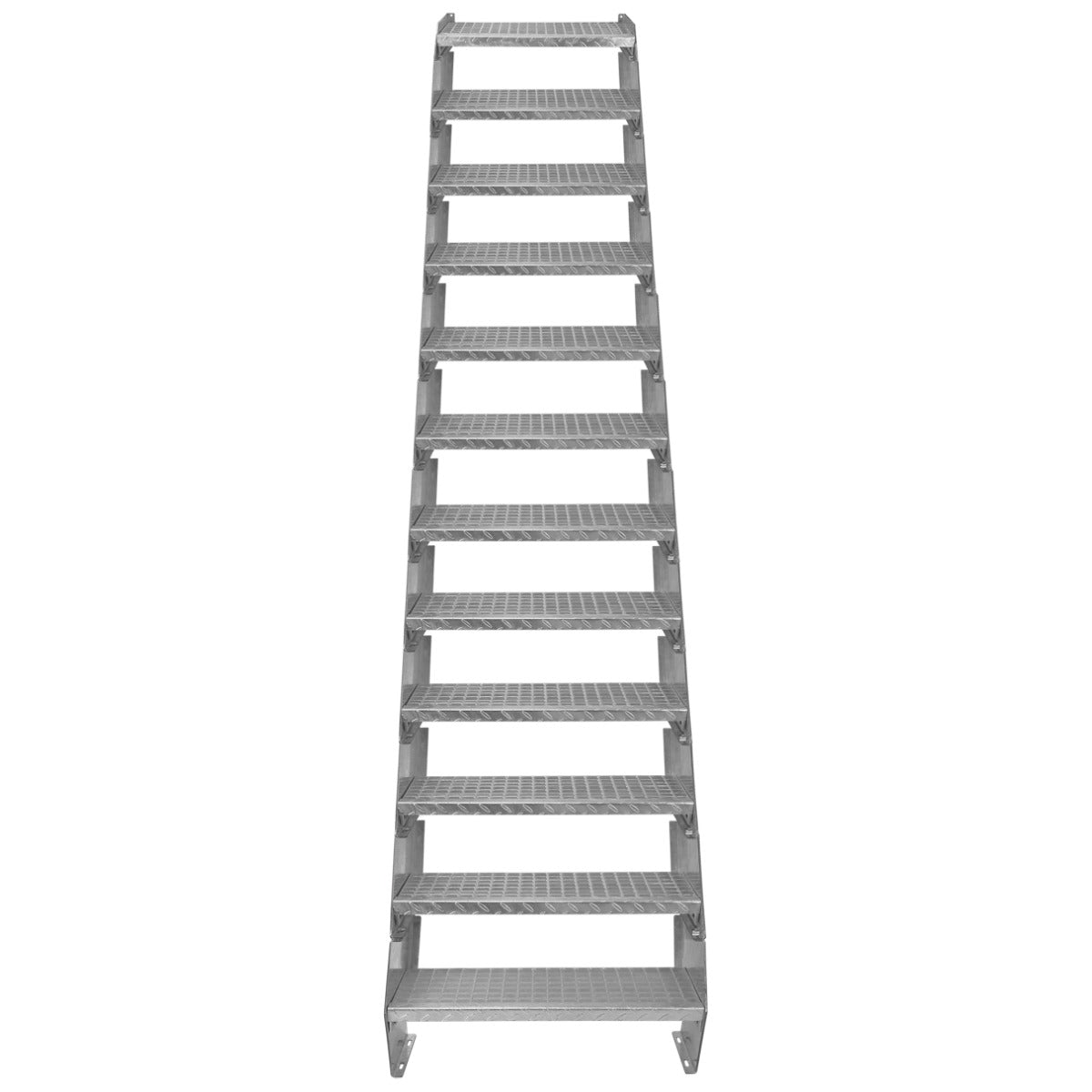 Adjustable 12 Section Galvanised Staircase - 600mm Wide - Used - Very Good