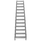 Adjustable 12 Section Galvanised Staircase - 600mm Wide - Used - Acceptable