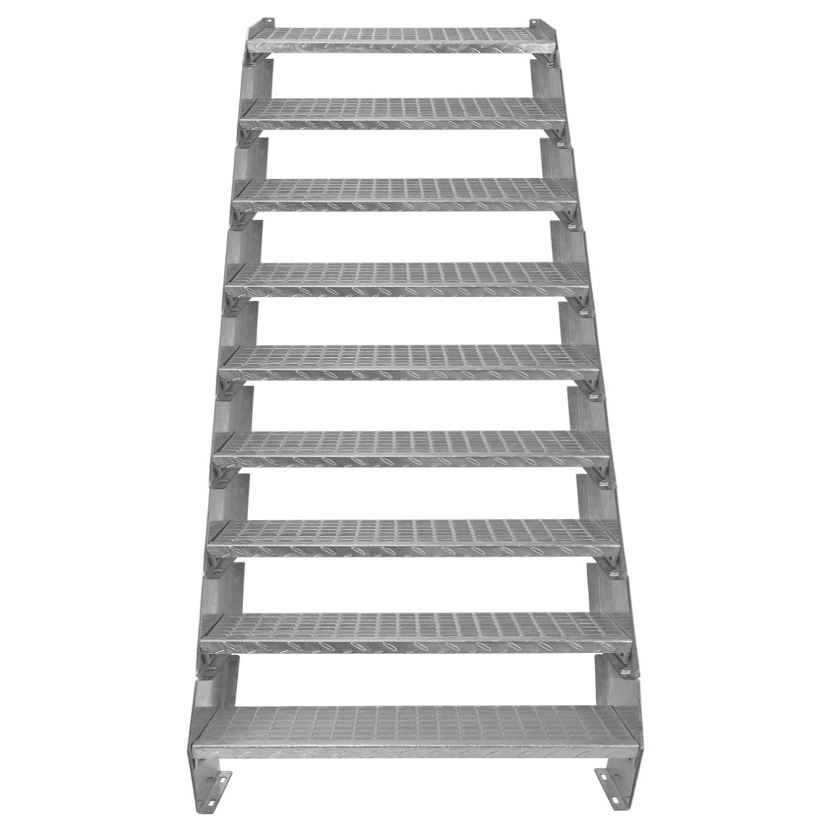 Adjustable 9 Section Galvanised Staircase - 900mm Wide - Used - Good