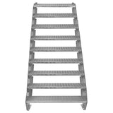 Adjustable 9 Section Galvanised Staircase - 900mm Wide - Used - Good