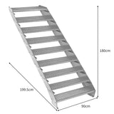 Adjustable 9 Section Galvanised Staircase - 900mm Wide - Used - Very Good