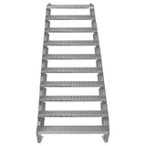 Adjustable 10 Section Galvanised Staircase - 900mm Wide - Used - Acceptable