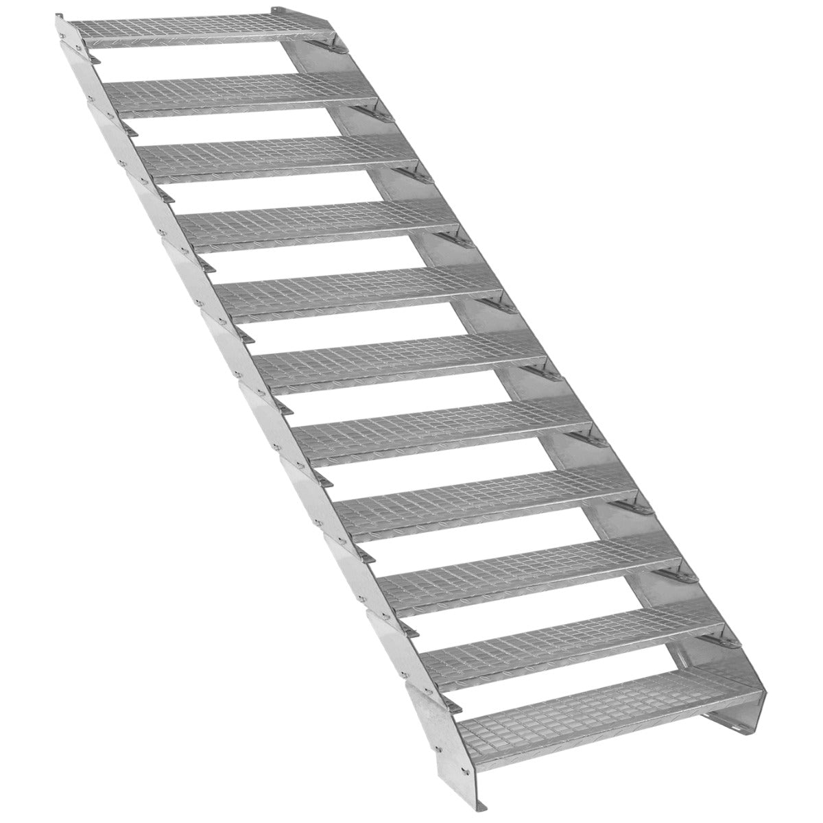 Adjustable 11 Section Galvanised Staircase - 900mm Wide - Used - Very Good