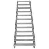 Adjustable 12 Section Galvanised Staircase - 900mm Wide - Used - Very Good