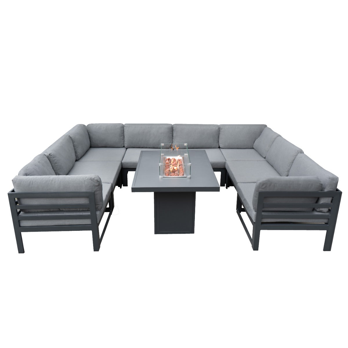 Modular Garden Furniture Set With Fire Pit - Used - Acceptable