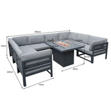 Modular Garden Furniture Set With Fire Pit - Used - Very Good