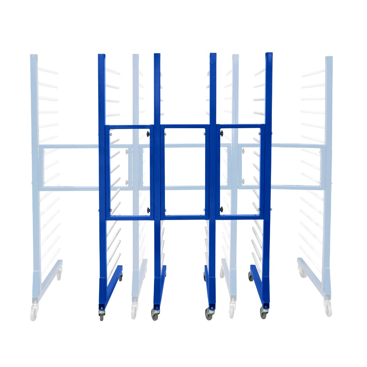 Combi Spray Drying Rack Trolley x 3 & 2 Connectors - Used - Acceptable