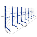 Combi Spray Drying Rack Trolley x 4 & 3 Connectors - Used - Acceptable