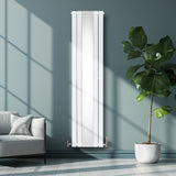 Flat Mirror Radiator - 1800mm x 425mm - White - Used - Very Good