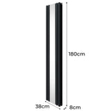 Oval Mirror Radiator - 1800mm x 380mm - Anthracite Grey - Used - Good