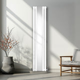 Oval Mirror Radiator - 1800mm x 380mm - White - Used - Acceptable