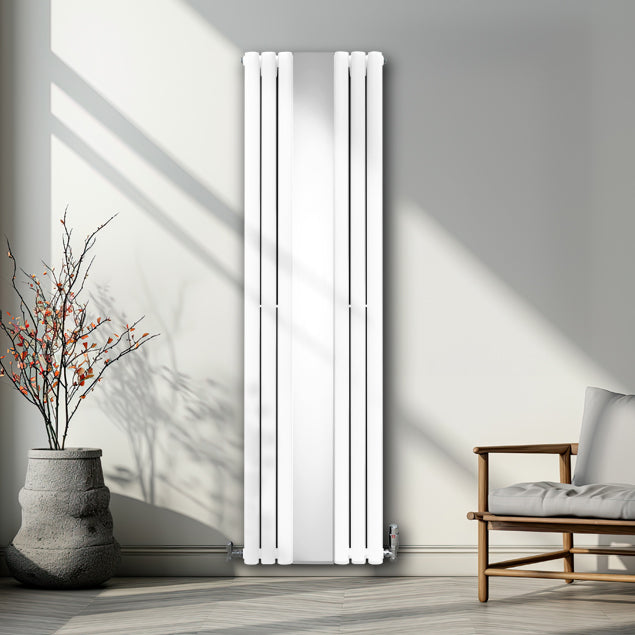 Oval Mirror Radiator - 1800mm x 500mm - White - Used - Acceptable