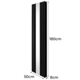 Oval Mirror Radiator - 1800mm x 500mm - Black - Used - Good