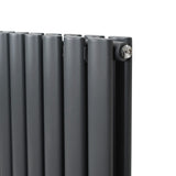 Oval Column Radiator – 600mm x 600mm - Anthracite Grey - Used - Acceptable