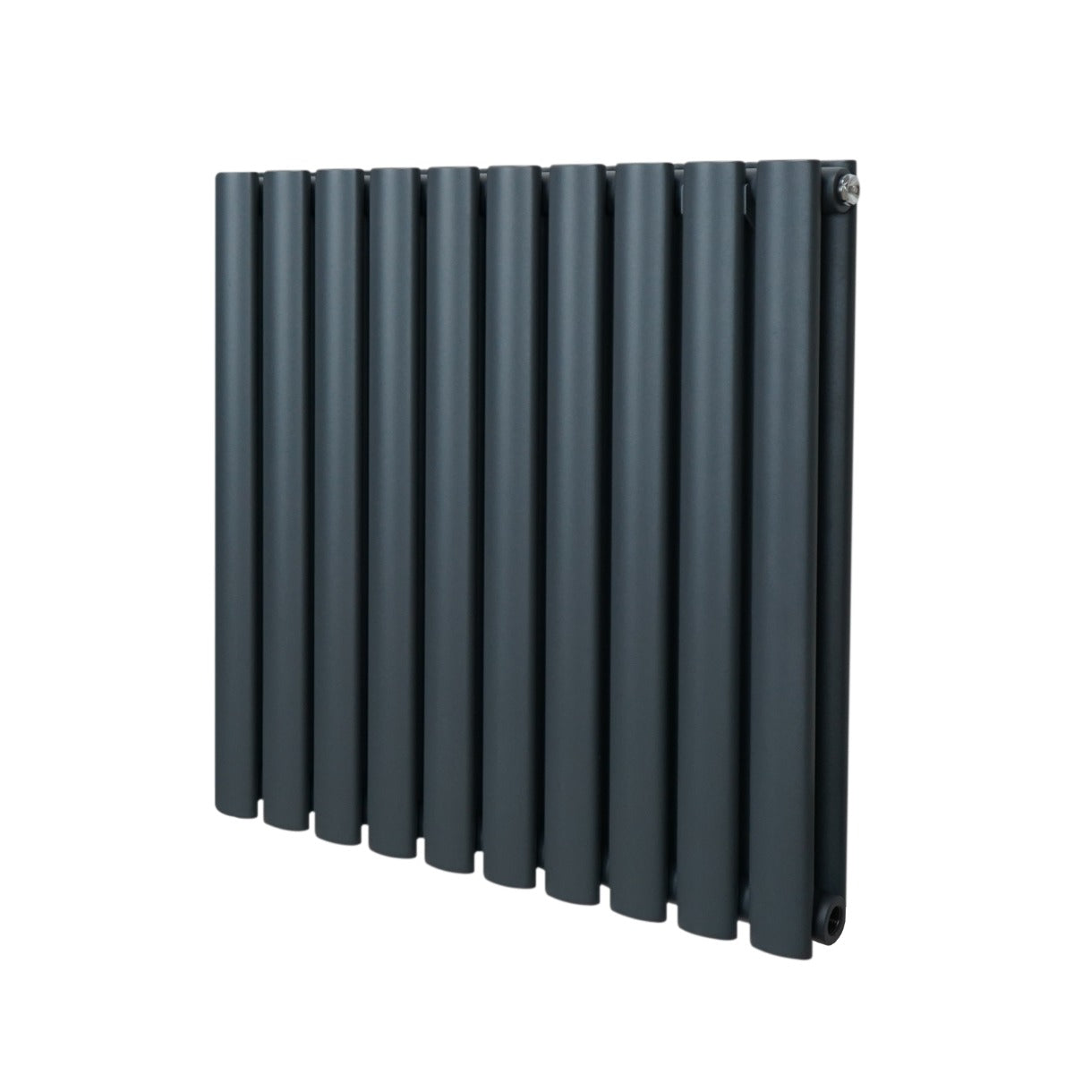 Oval Column Radiator – 600mm x 600mm - Anthracite Grey - Used - Acceptable