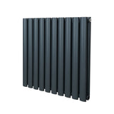 Oval Column Radiator – 600mm x 600mm - Anthracite Grey - Used - Very Good