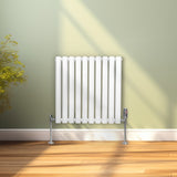 Oval Column Radiator – 600mm x 600mm - White - Used - Acceptable