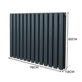 Oval Column Radiator – 600mm x 780mm – Anthracite Grey - Used - Very Good