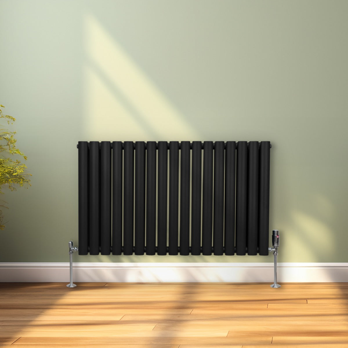 Oval Column Radiator – 600mm x 1020mm – Black - Used - Good