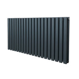 Oval Column Radiator – 600mm x 1200mm – Anthracite Grey - Used - Very Good