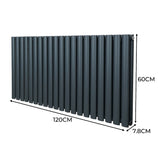 Oval Column Radiator – 600mm x 1200mm – Anthracite Grey - Like New