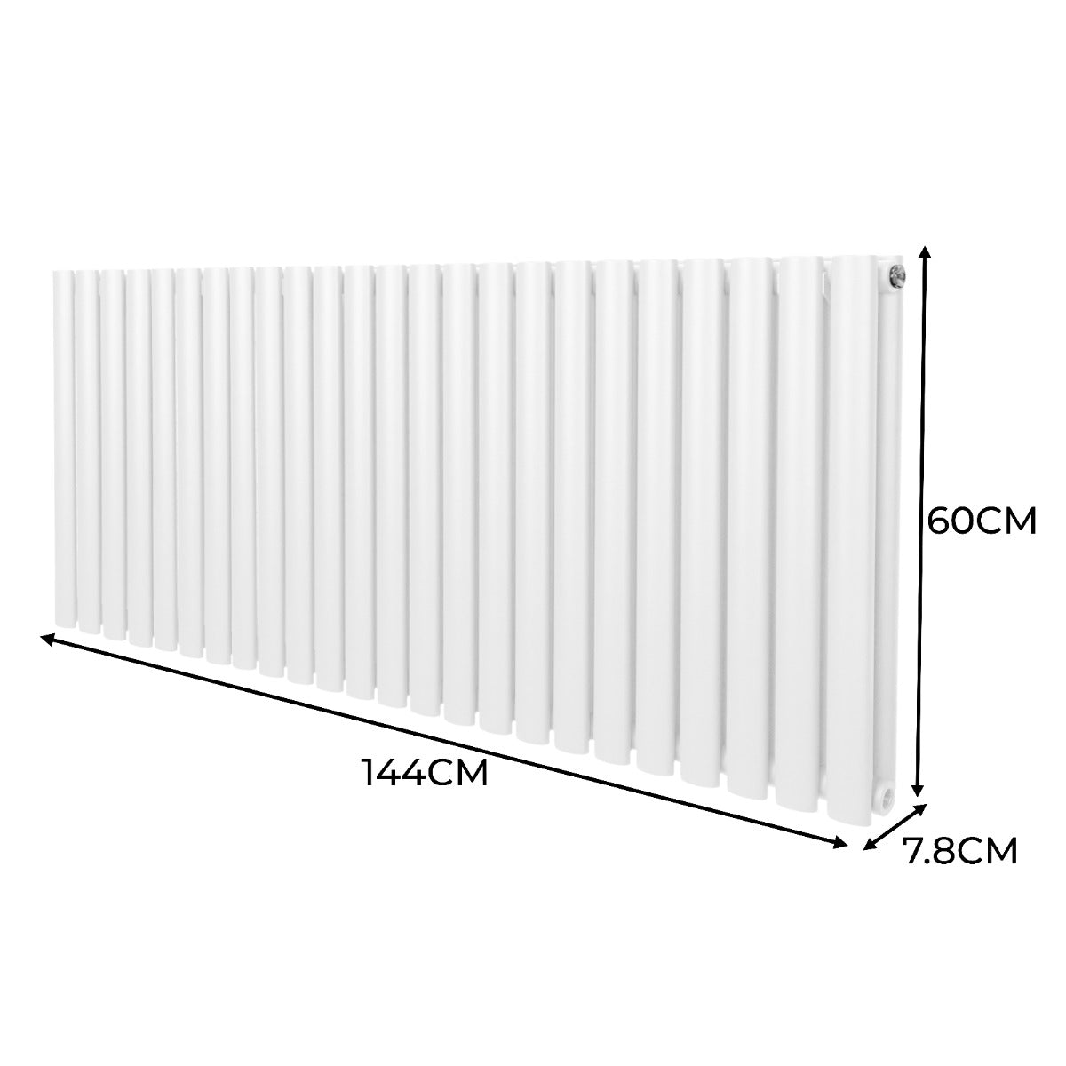 Oval Column Radiator – 600mm x 1440mm – White - Used - Good