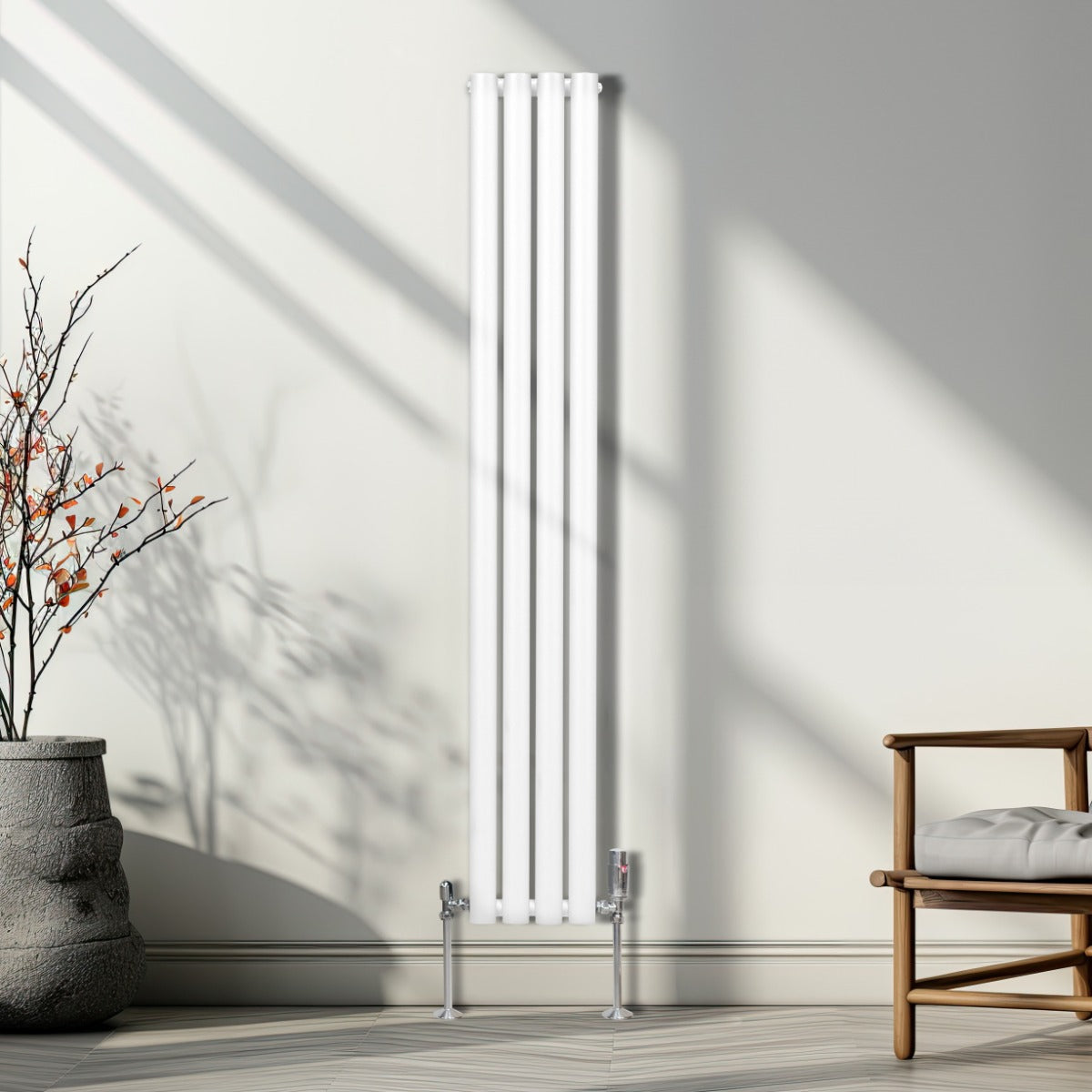 Oval Column Radiator – 1600mm x 240mm – White - Used - Very Good