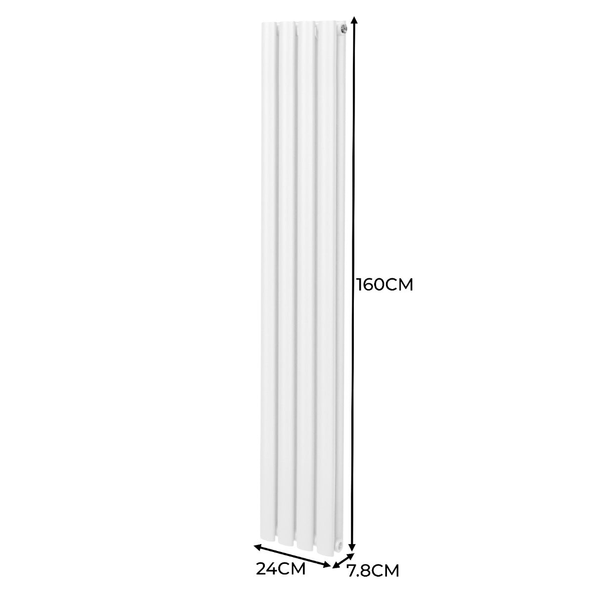 Oval Column Radiator – 1600mm x 240mm – White - Used - Very Good