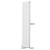 Oval Column Radiator – 1600mm x 240mm – White - Used - Very Good