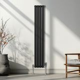 Oval Column Radiator – 1600mm x 240mm – Black - Used - Acceptable