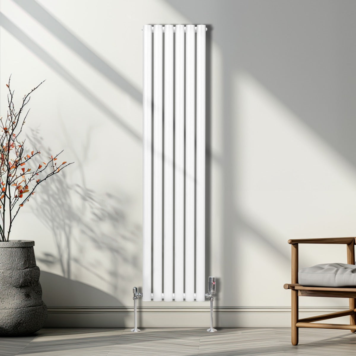 Oval Column Radiator – 1600mm x 360mm – White - Used - Good