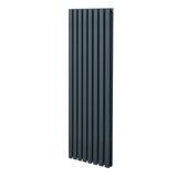 Oval Column Radiator – 1600mm x 480mm – Anthracite Grey - Used - Very Good