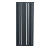 Oval Column Radiator – 1600mm x 600mm – Anthracite Grey - Used - Acceptable