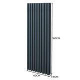 Oval Column Radiator – 1600mm x 600mm – Anthracite Grey - Used - Good