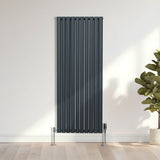 Oval Column Radiator – 1600mm x 600mm – Anthracite Grey - Used - Acceptable