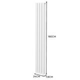 Oval Column Radiator – 1800mm x 240mm – White - Used - Acceptable