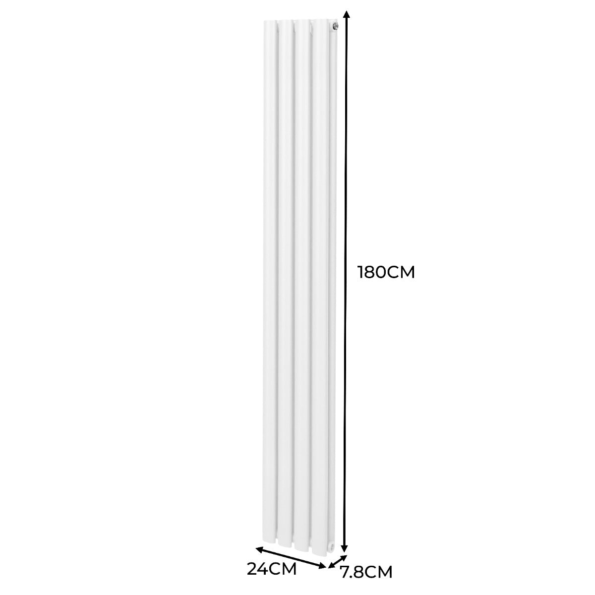 Oval Column Radiator – 1800mm x 240mm – White - Used - Good