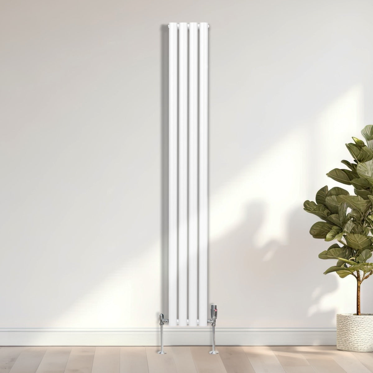Oval Column Radiator – 1800mm x 240mm – White - Used - Acceptable