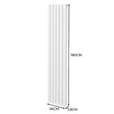 Oval Column Radiator – 1800mm x 360mm – White - Used - Good