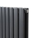 Oval Column Radiator – 1800mm x 480mm – Anthracite Grey - Used - Very Good