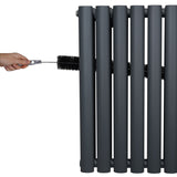 Oval Column Radiator – 1800mm x 480mm – Anthracite Grey - Used - Very Good