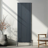 Oval Column Radiator – 1800mm x 600mm – Anthracite Grey - Used - Acceptable