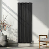 Oval Column Radiator – 1800mm x 600mm – Black - Used - Very Good