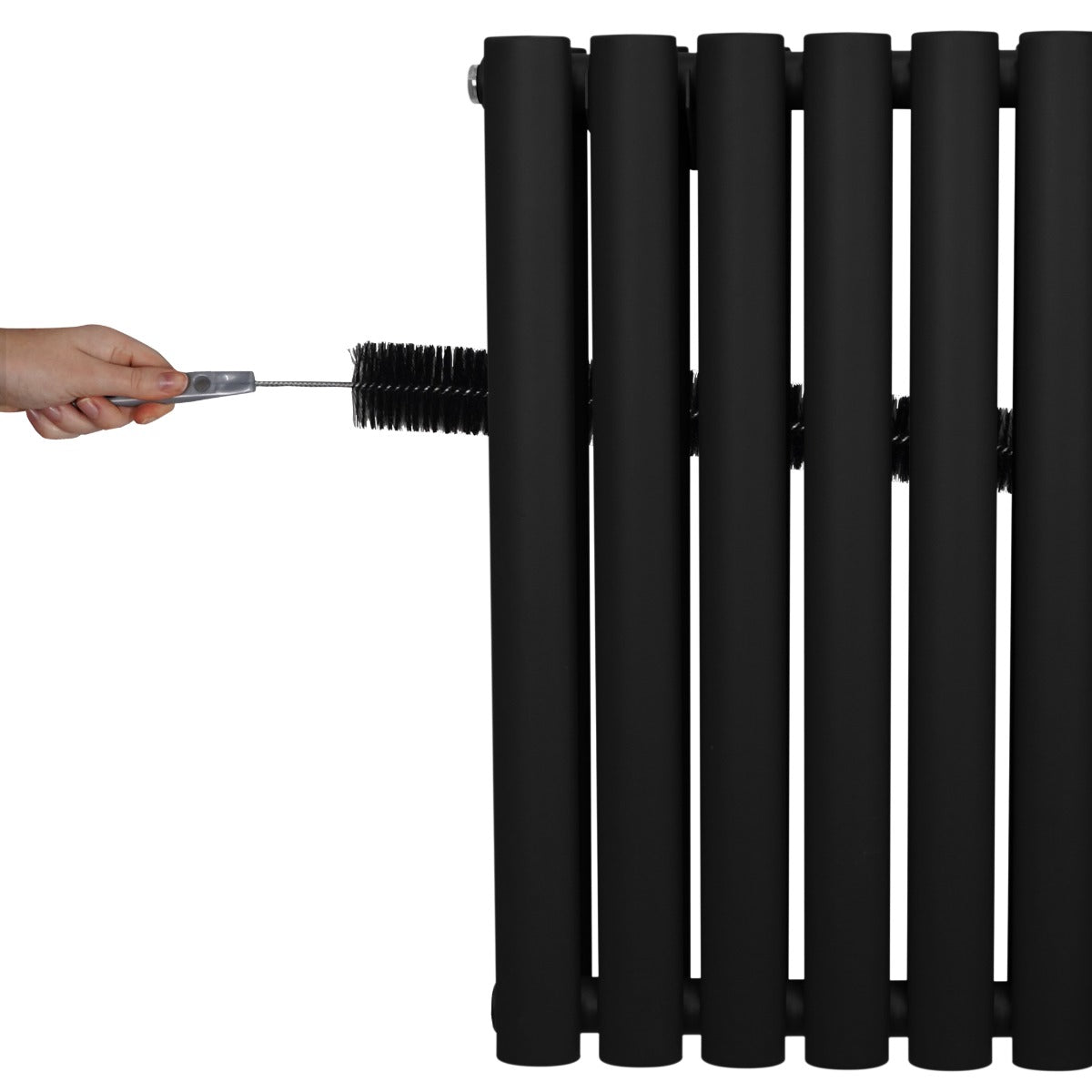 Oval Column Radiator – 1800mm x 600mm – Black - Used - Very Good