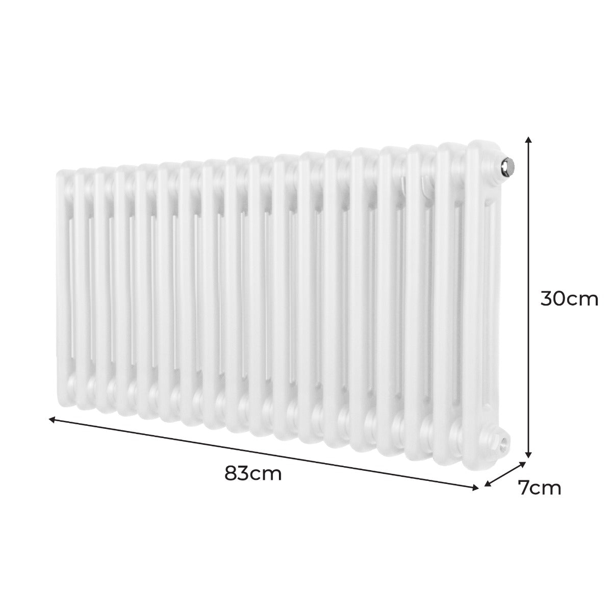 Traditional 2 Column Radiator - 300 x 832mm - White - Used - Very Good