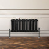 Traditional 2 Column Radiator - 300 x 832mm - Black - Used - Good